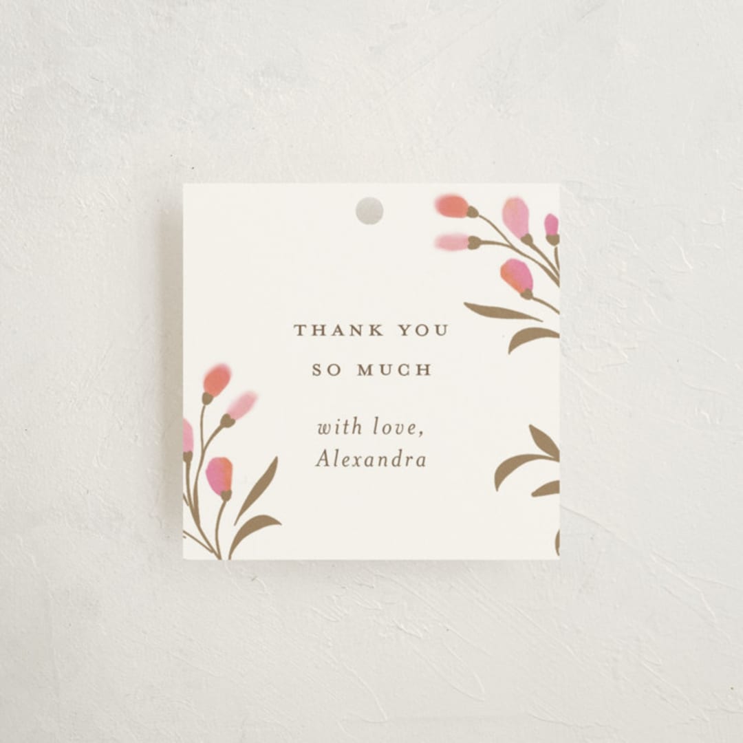"Magic Garden" - Debutante Party Favor Tags in Wildflower by Paper Raven Co. - Front