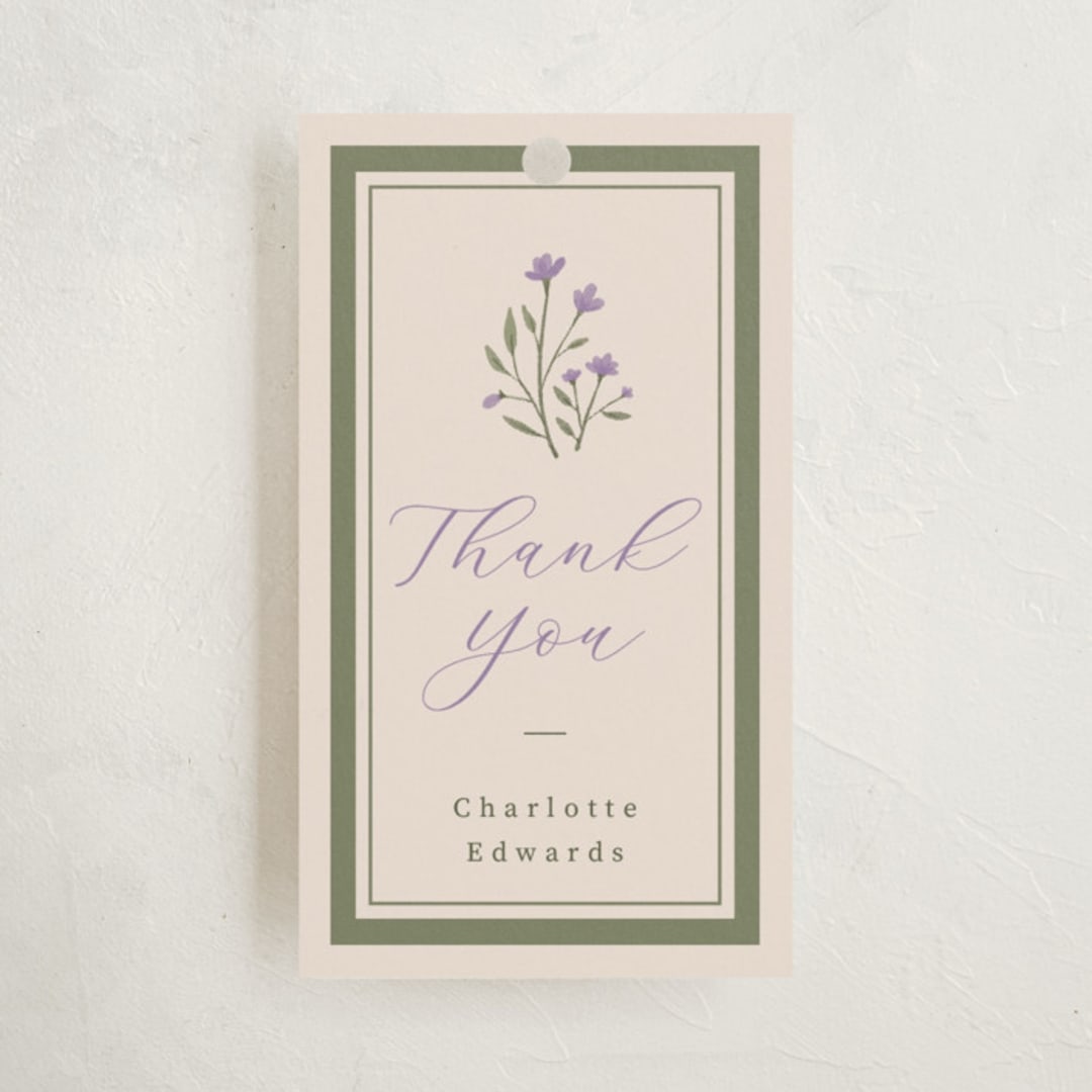 "Garden" - Debutante Party Favor Tags in Lavender by Adelyn T. - Front