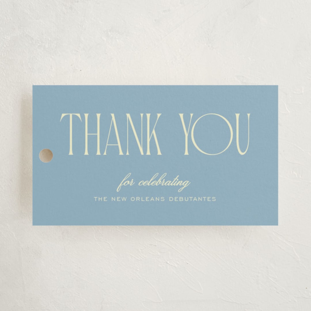 "Dads and Debutantes" - Debutante Party Favor Tags in Hydrangea by Ashlee Townsend - Front