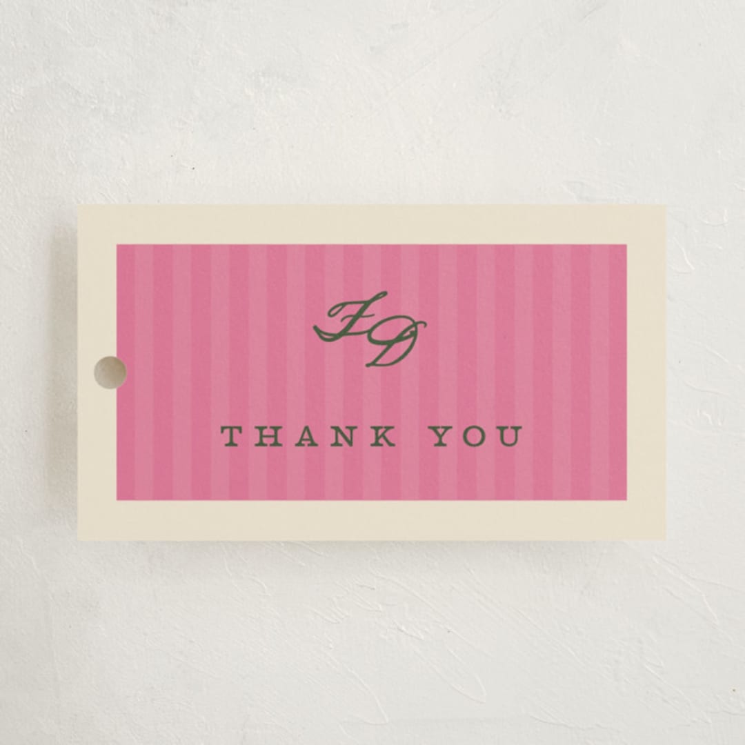 "arched wildflowers" - Debutante Party Favor Tags in Razzsmash by Kamala Nahas - Front