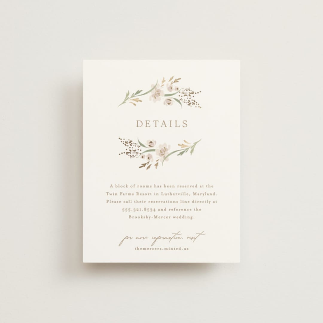 "Meadow" - Direction Cards in Spring Mist by Erin L. Wilson - Front