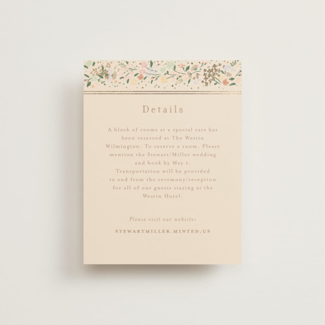 "Esther's garden" - Direction Cards in Ivory by Jennifer Wick - Front