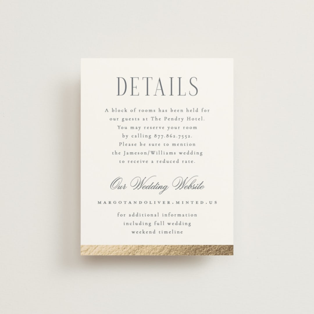"The Ritz" - Direction Cards in Quartz by Kristie Kern - Front