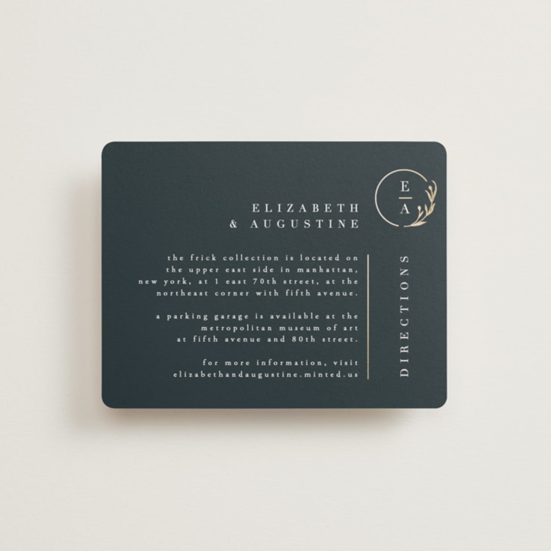 "For Eternity" - Direction Cards in Midnight by Ana de Sousa - Front