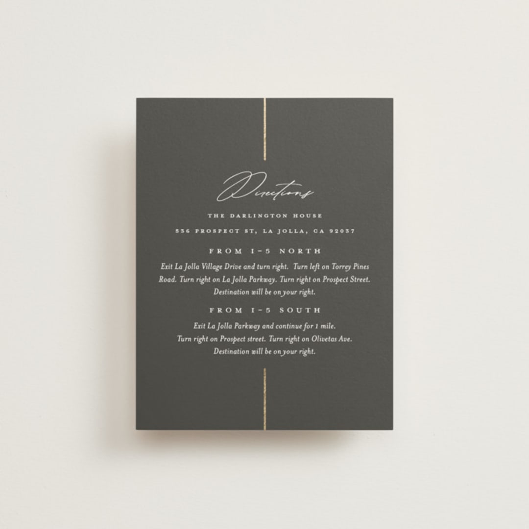 "Formal lines" - Direction Cards in Iron by Erica Krystek - Front
