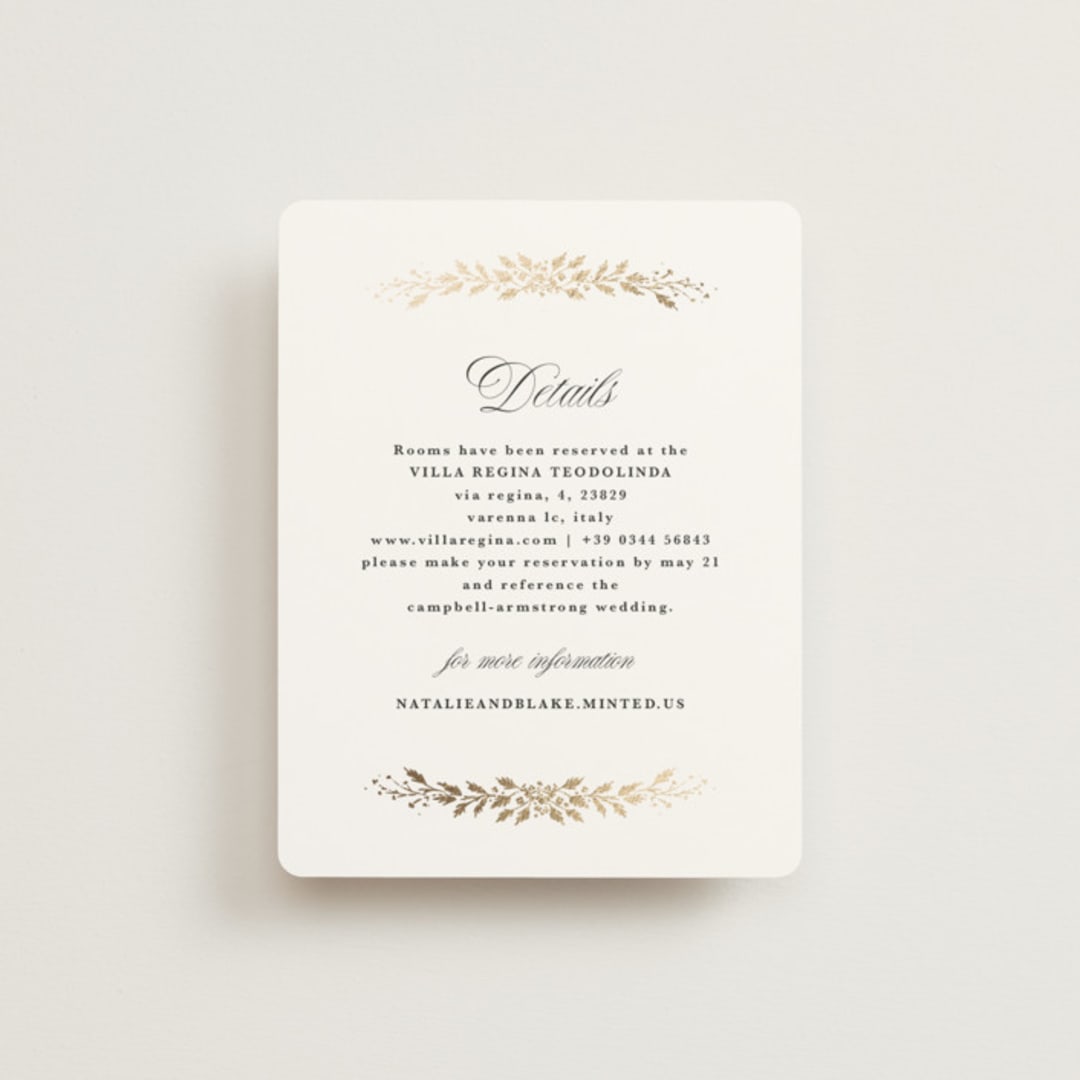 "Lake Como" - Direction Cards in Diamond by Kate Ahn - Front