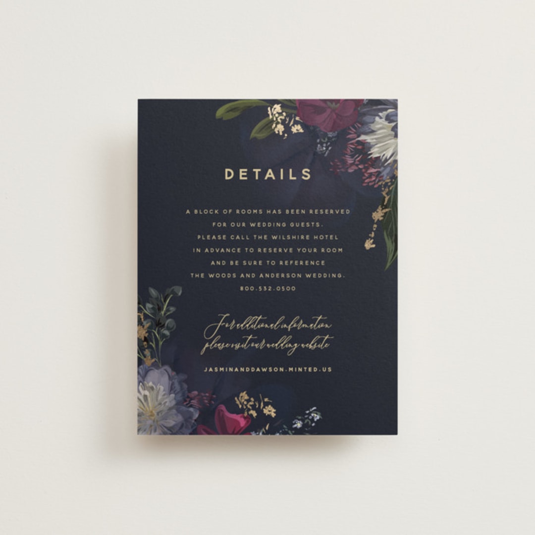 "After Midnight" - Direction Cards in Jewel by Susan Moyal - Front