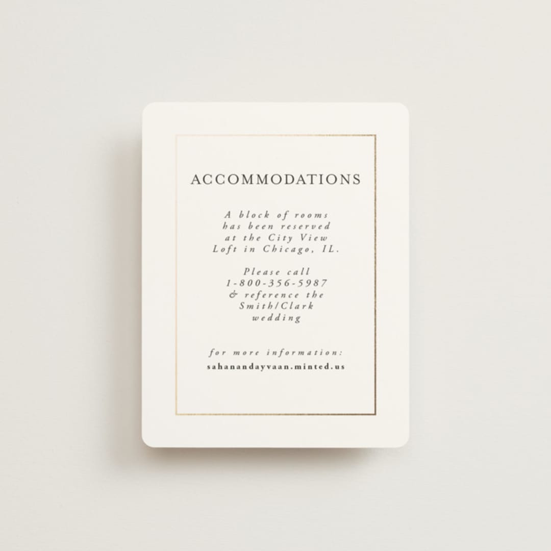 "Gilded Frame" - Direction Cards in Pearl by Nicole Walsh - Front