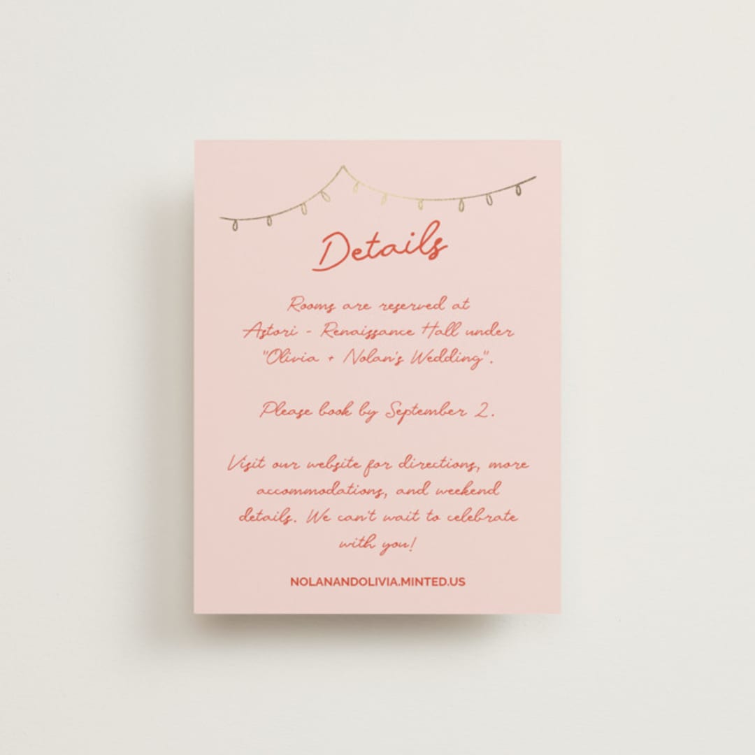 "Party On!" - Direction Cards in Sangria Spark by Zove Ahhh - Front