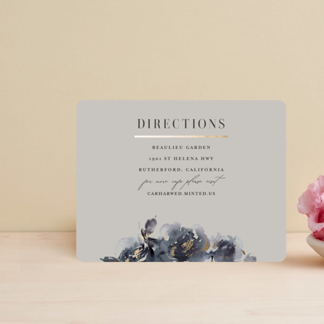 "Enchanted Blooms" - Direction Cards in Midnight by Lori Wemple - Front