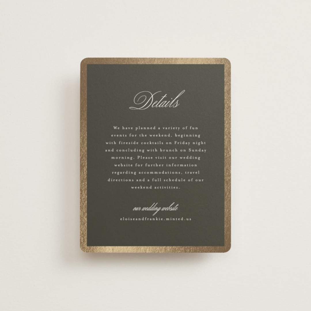 "Hillside" - Direction Cards in Graphite by Everett Paper Goods - Front