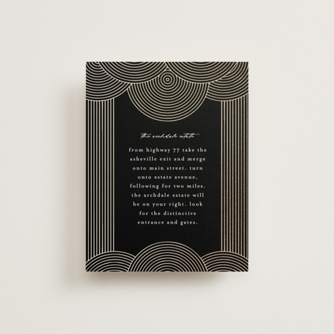 "ionic" - Direction Cards in Onyx by Lori Wemple - Front