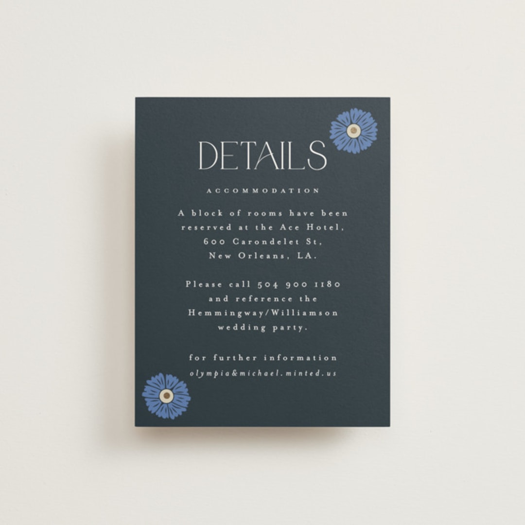 "Nouveau" - Direction Cards in Lilac by Hudson meet Rose - Front