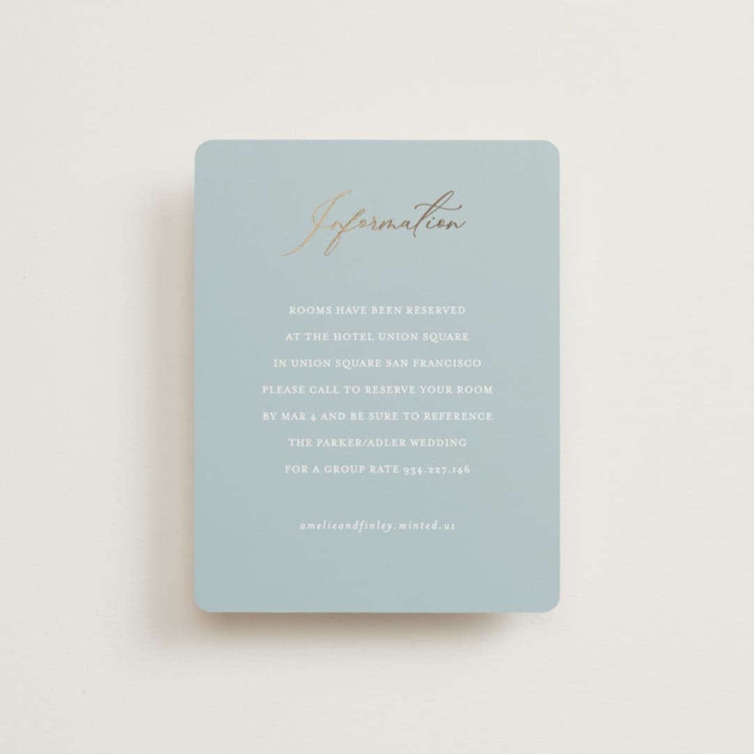 "Delicacy" - Direction Cards in Dusty Blue by Angela Thompson - Front