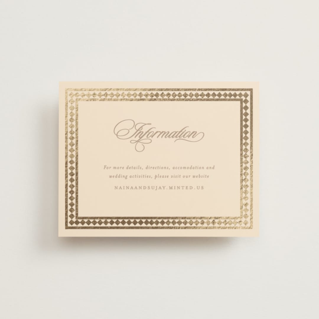 "Mandapam" - Direction Cards in Carnation by Creo Study - Front