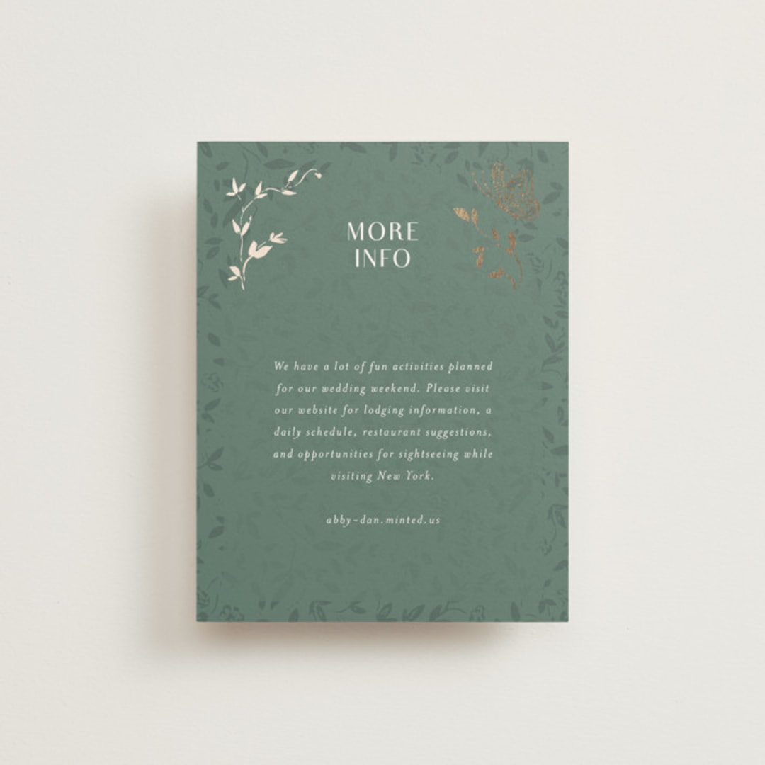 "Southern Romance" - Direction Cards in Eucalyptus by Simona Camp - Front