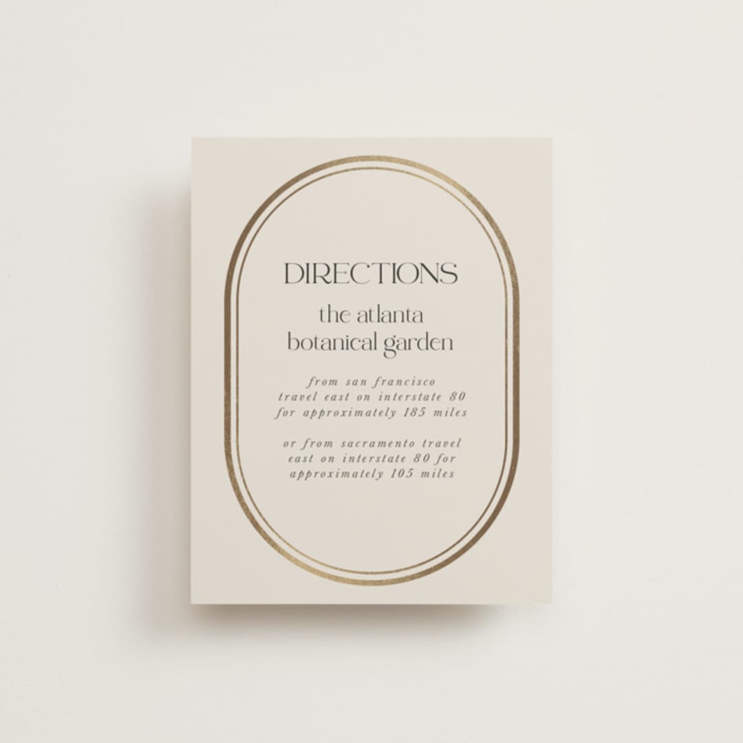 "oval" - Direction Cards in Sandstone by Lori Wemple - Front