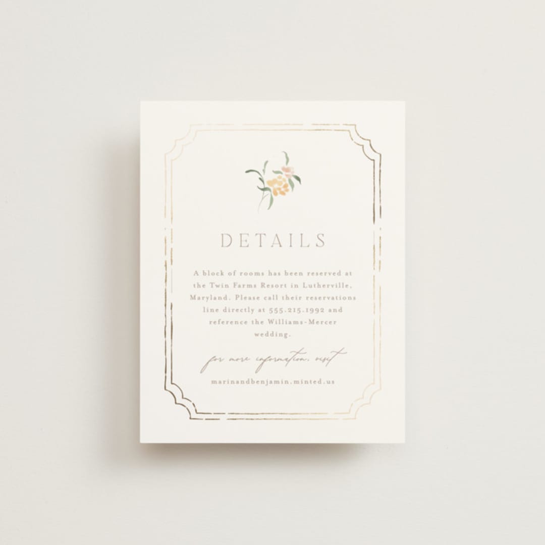 "Victorian Trellis" - Direction Cards in Golden Summer by Erin L. Wilson - Front