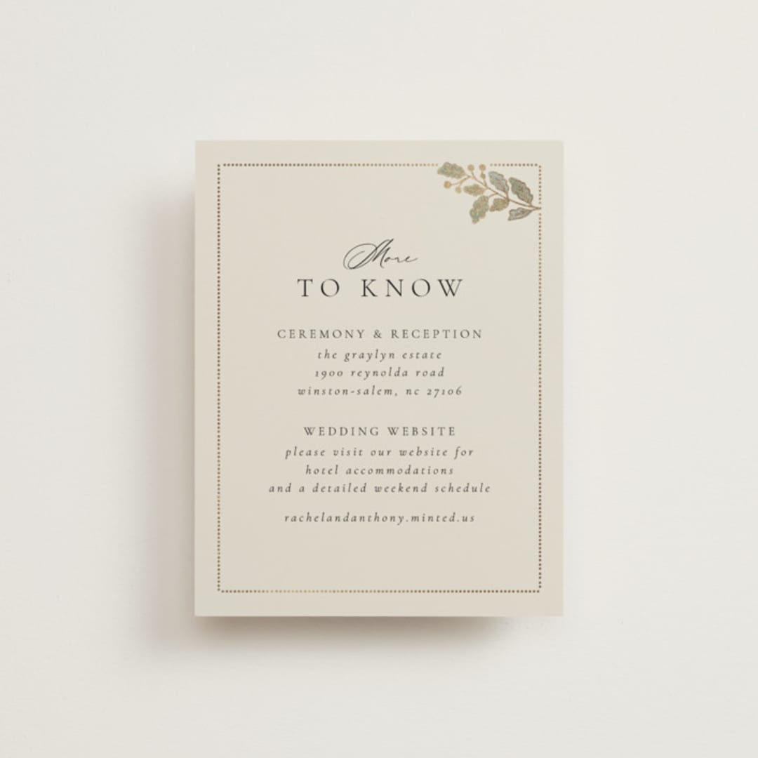 "Vine Wrap" - Direction Cards in Fern by Jen Owens - Front