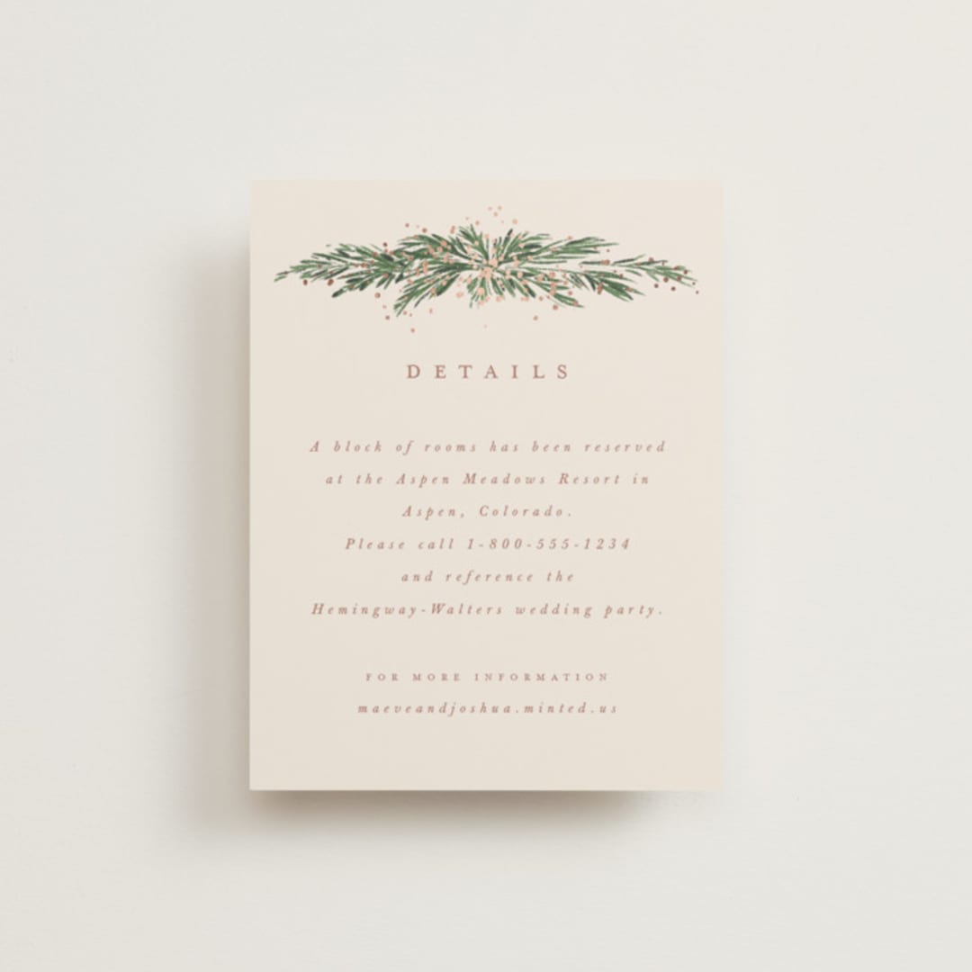 "Winter Garland" - Direction Cards in Latte by Leah Bisch - Front