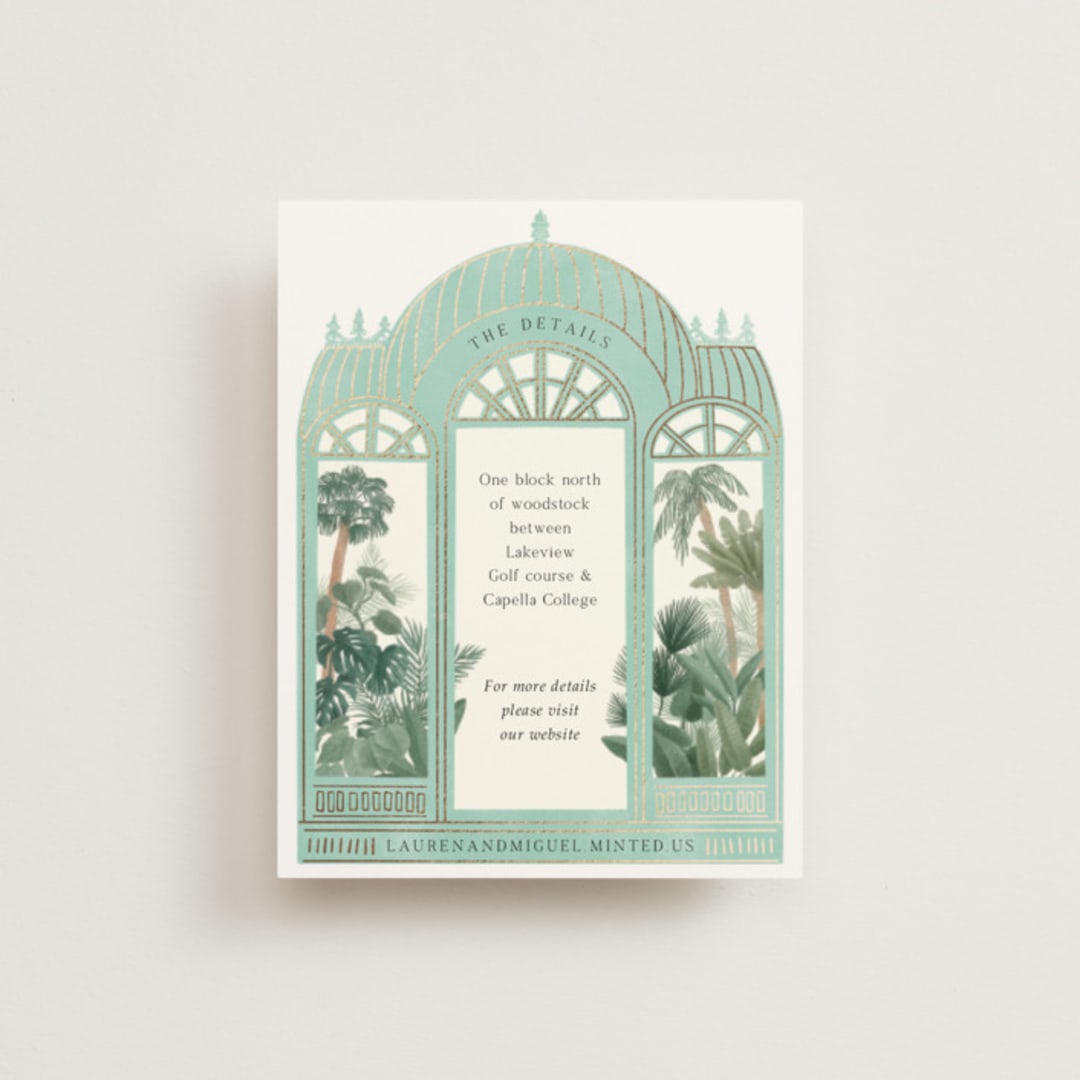 "The Greenhouse" - Direction Cards in Seagreen by Elly - Front