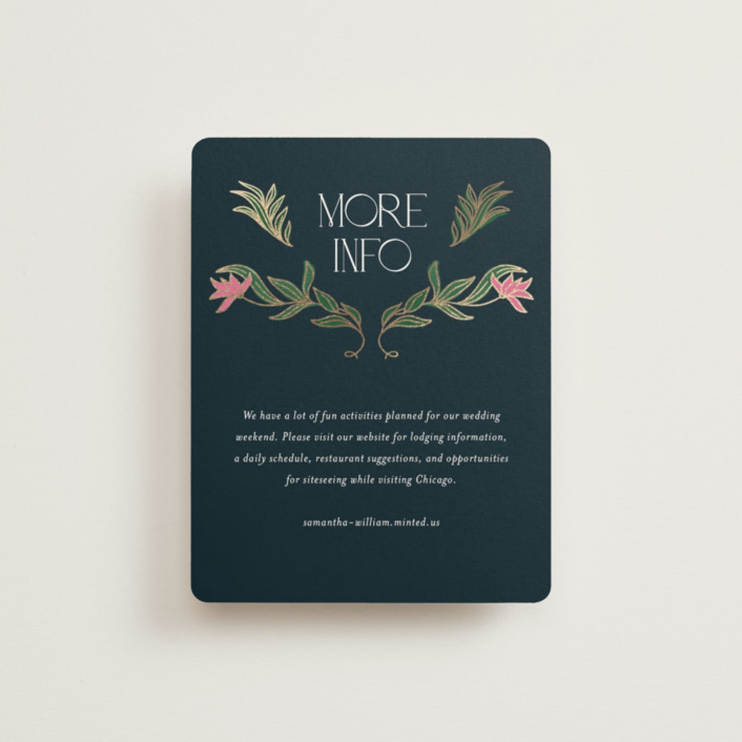 "Gilded Tapestry" - Direction Cards in Midnight Garden by Simona Camp - Front