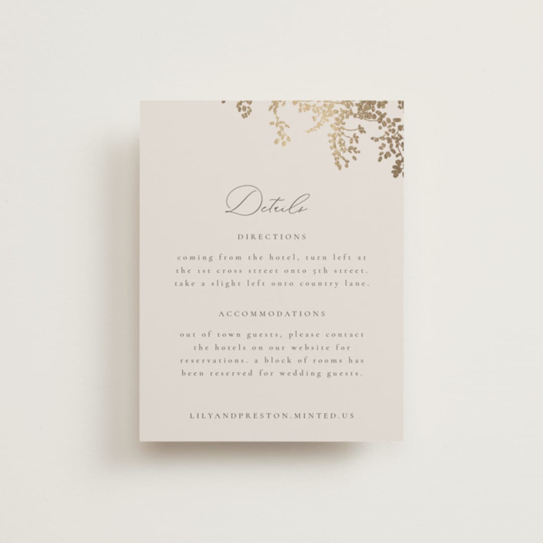 "forever and a day" - Direction Cards in Luxe Neutral by Design Lotus - Front