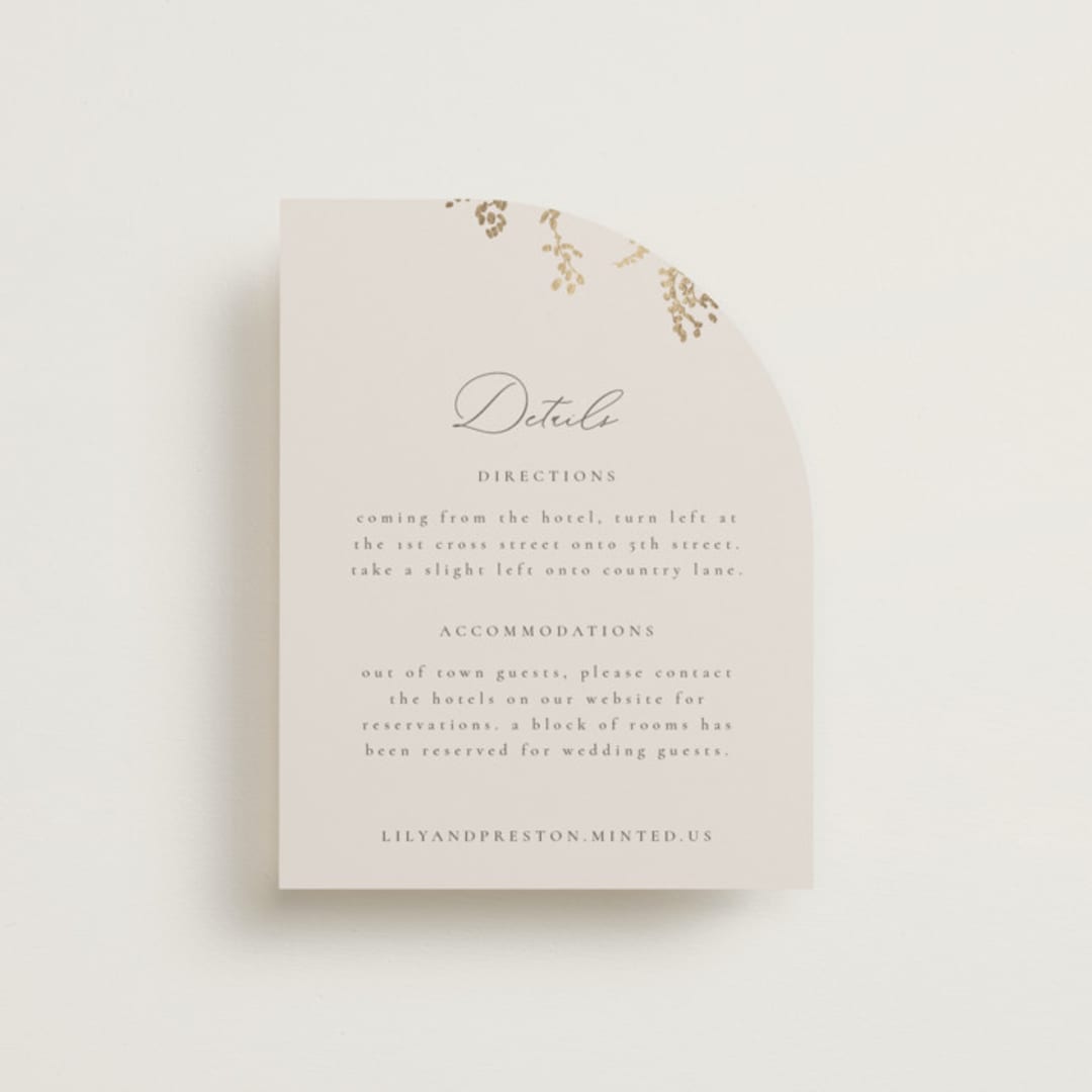 "forever and a day" - Direction Cards in Luxe Neutral by Design Lotus - Front