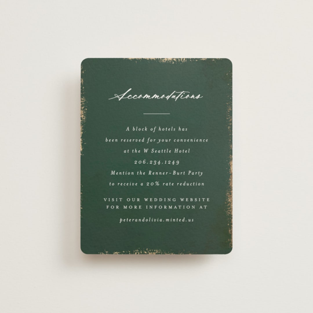 "Sweeping Vine" - Direction Cards in Dusty Rose by Itsy Belle Studio - Front