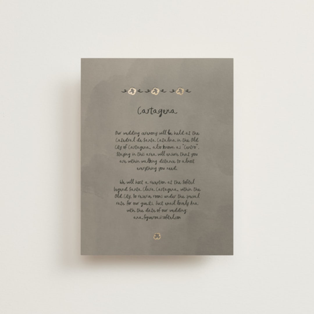 "Santa Catalina" - Direction Cards in Ink Wash by Ani Somi - Front