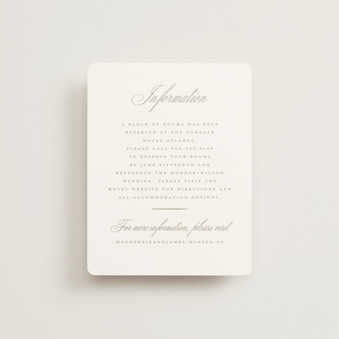 "Romantic Wreath" - Direction Cards in Chantilly by Wildfield Paper Co - Front