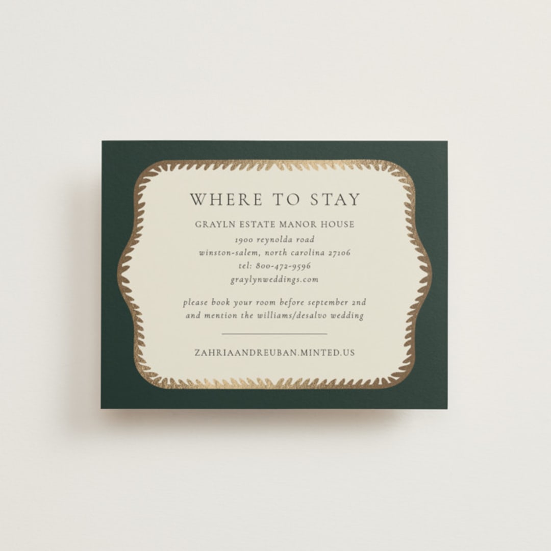 "Frame" - Direction Cards in Emerald by Jen Owens - Front