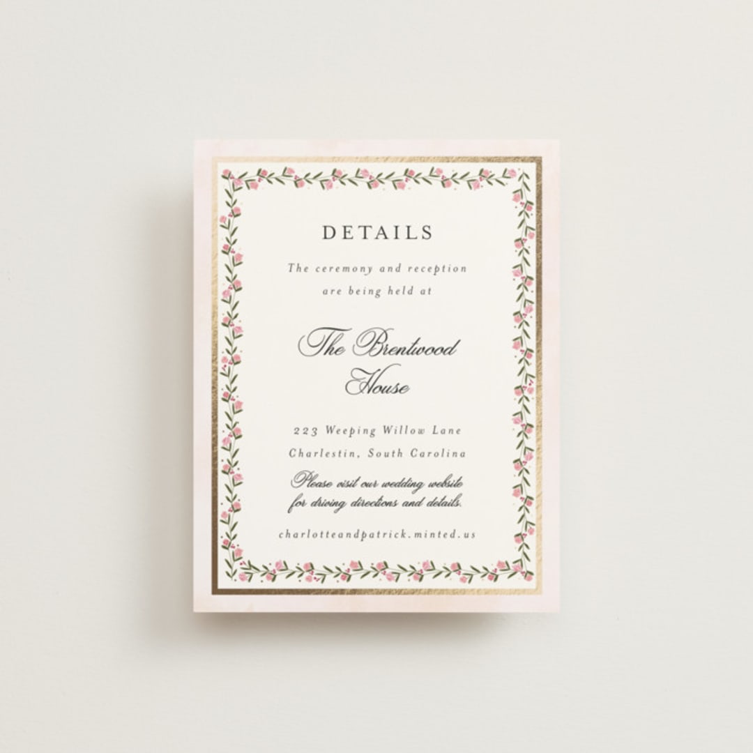 "Embrace" - Direction Cards in Peony by Susan Moyal - Front