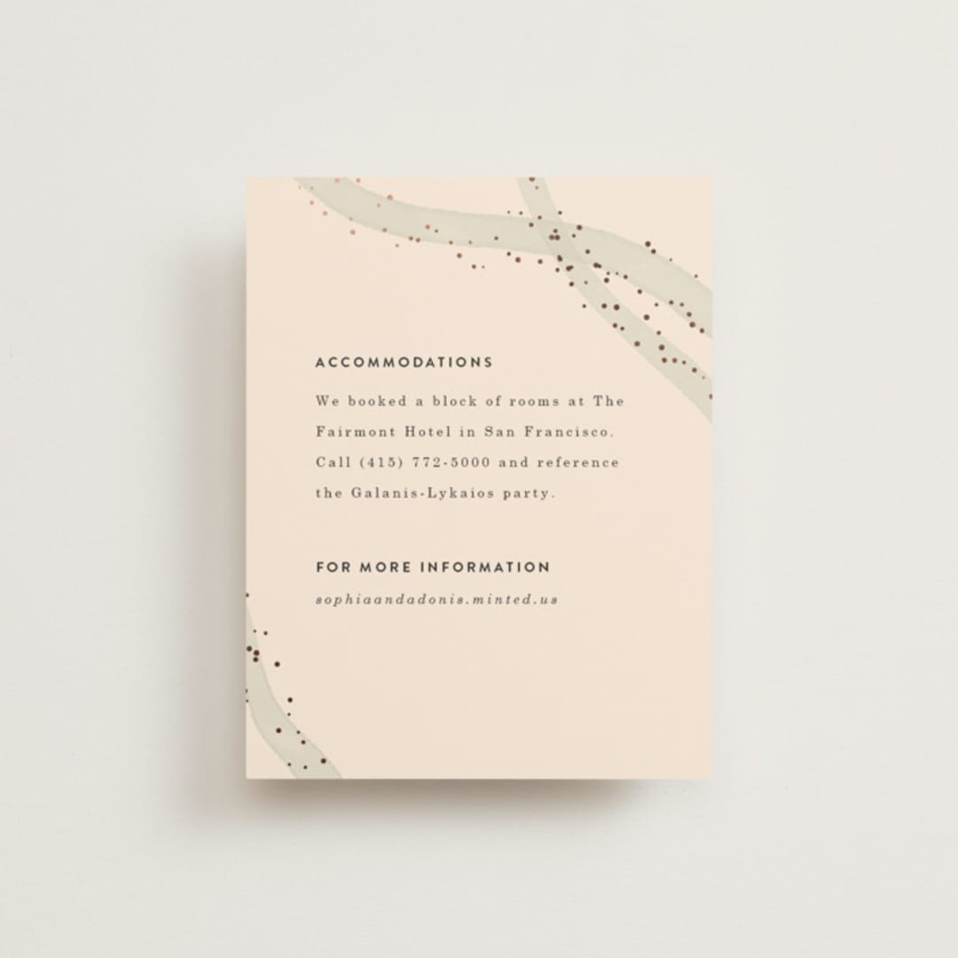 "Stefana" - Direction Cards in Linen by Maria Hilas-Louie - Front