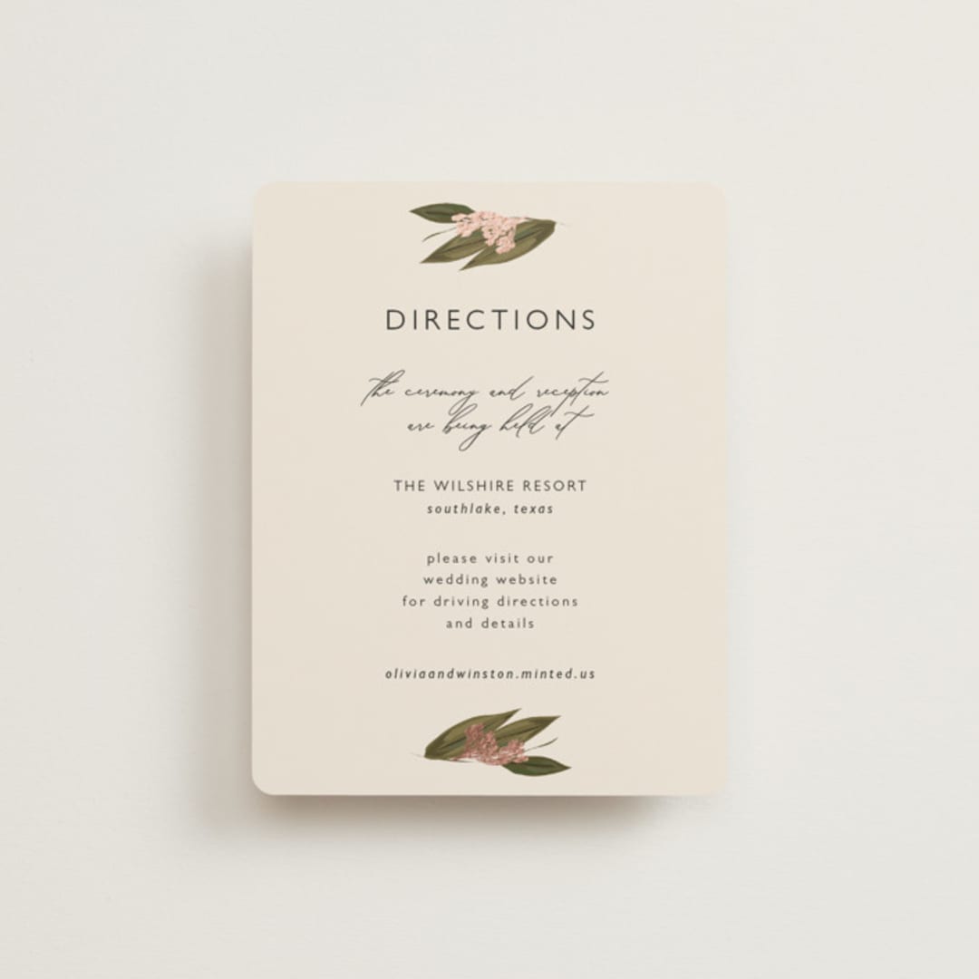 "Delicate" - Direction Cards in Terracotta by Susan Moyal - Front