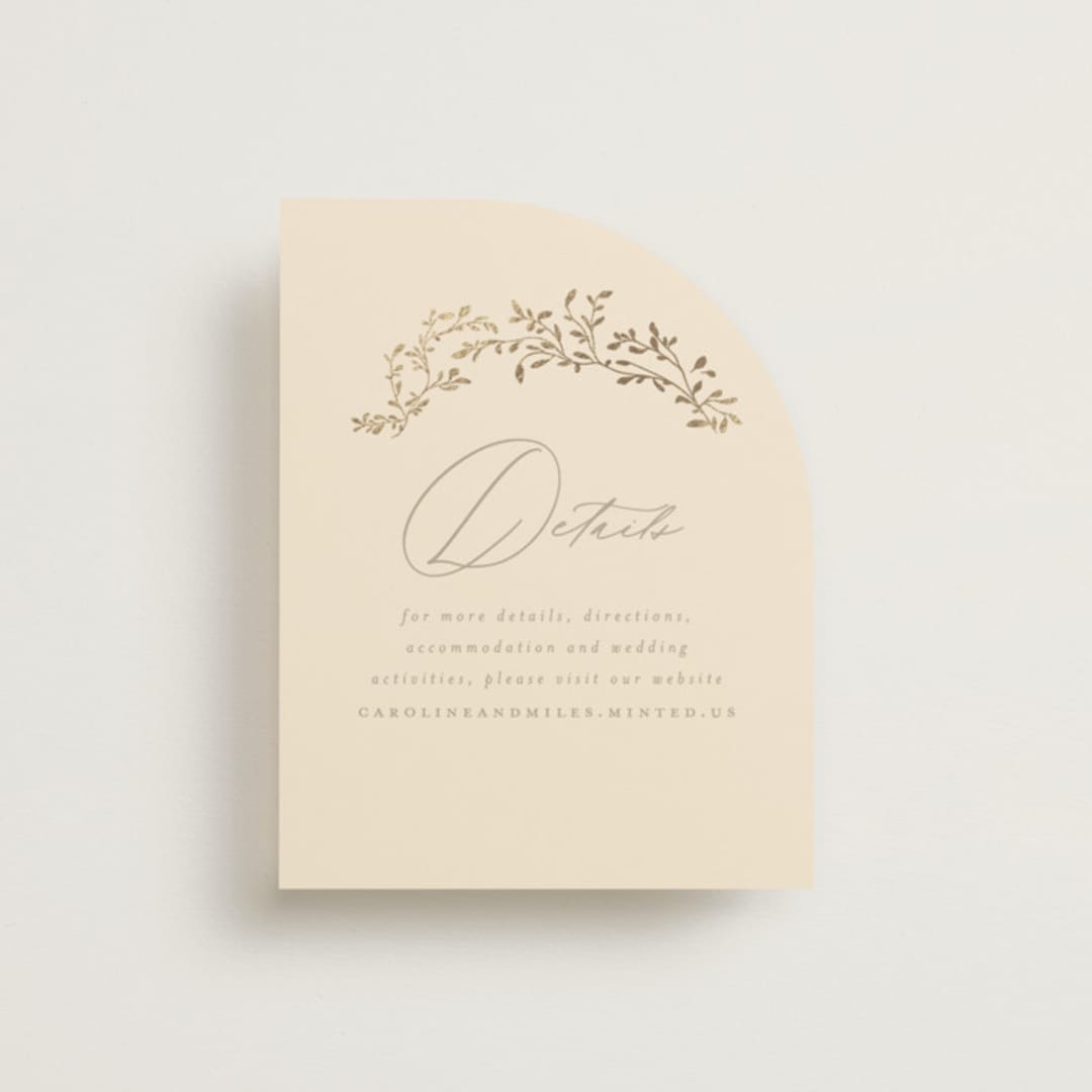 "Leafy Garland" - Direction Cards in Sand by Creo Study - Front