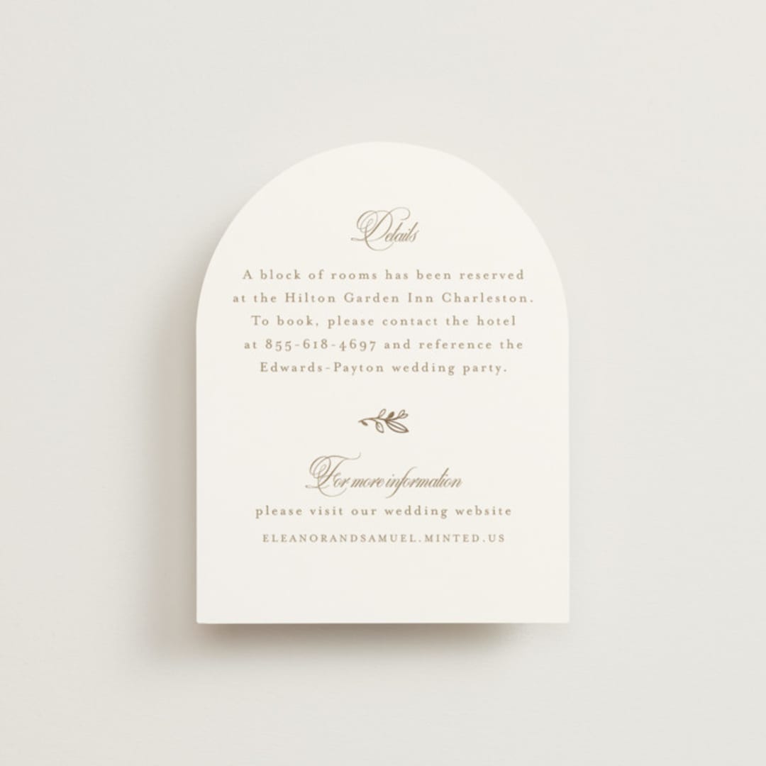 "Gold Crest" - Direction Cards in Ivory by Mansi Verma - Front