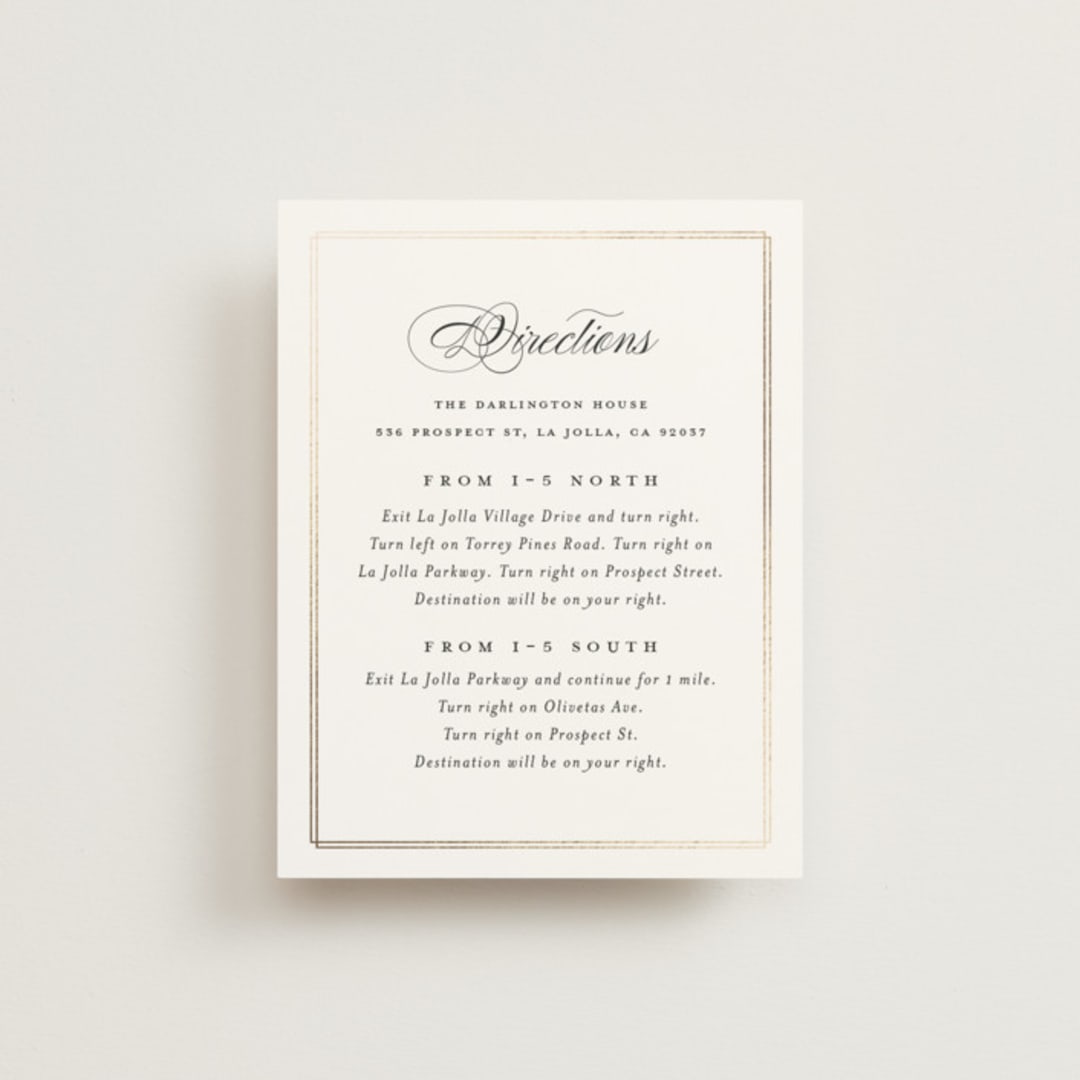 "Timeless" - Direction Cards in Linen by Erica Krystek - Front