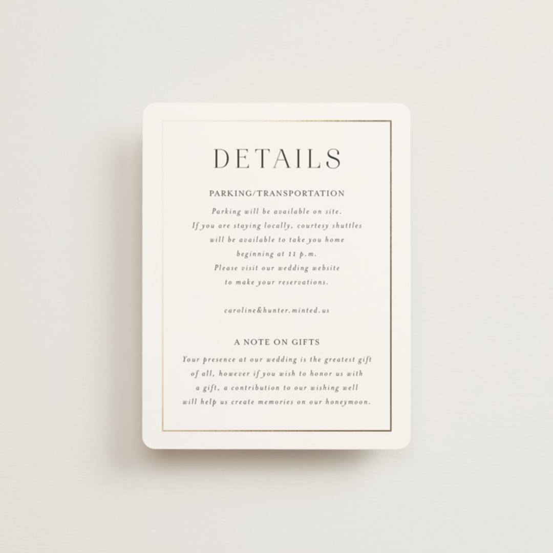 "Entwine" - Direction Cards in Pearl by Jennifer Postorino - Front