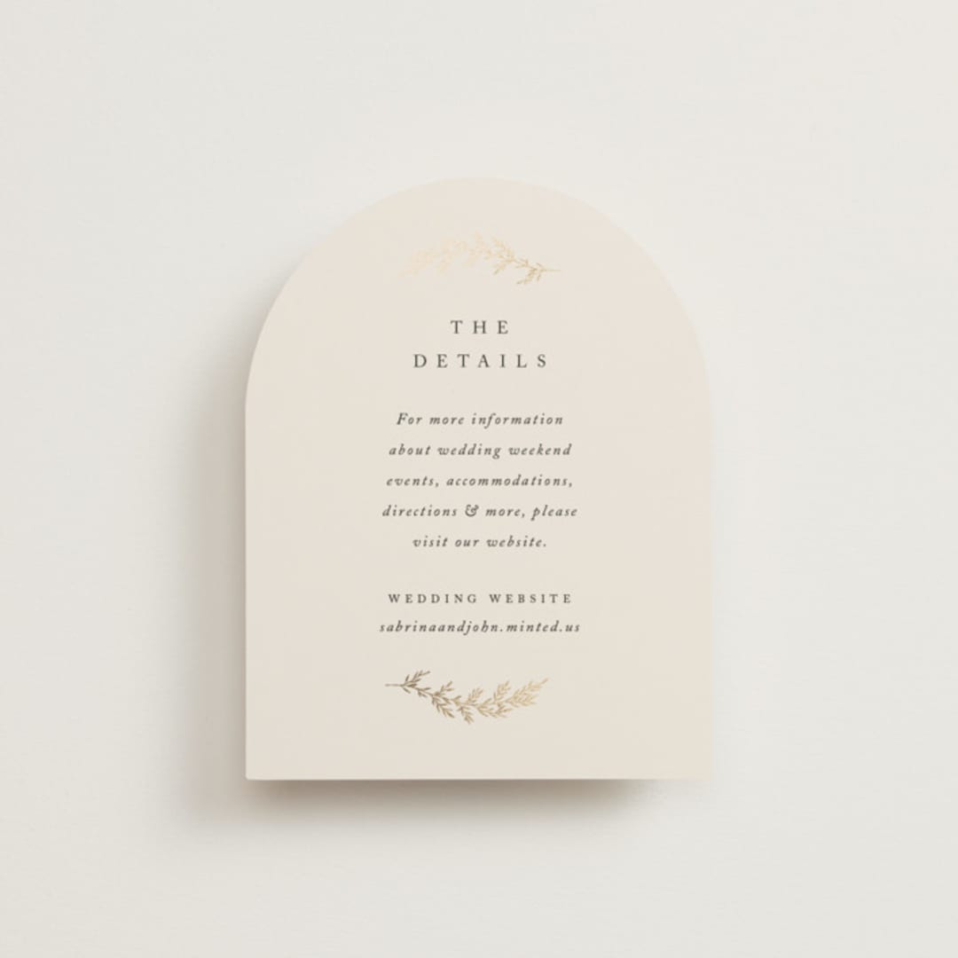 "To Hold" - Direction Cards in Ivory by Carolyn Nicks - Front