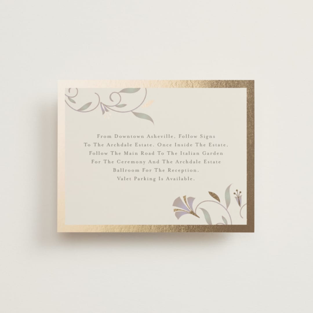"Deco Nouveau" - Direction Cards in Vanilla by Lori Wemple - Front