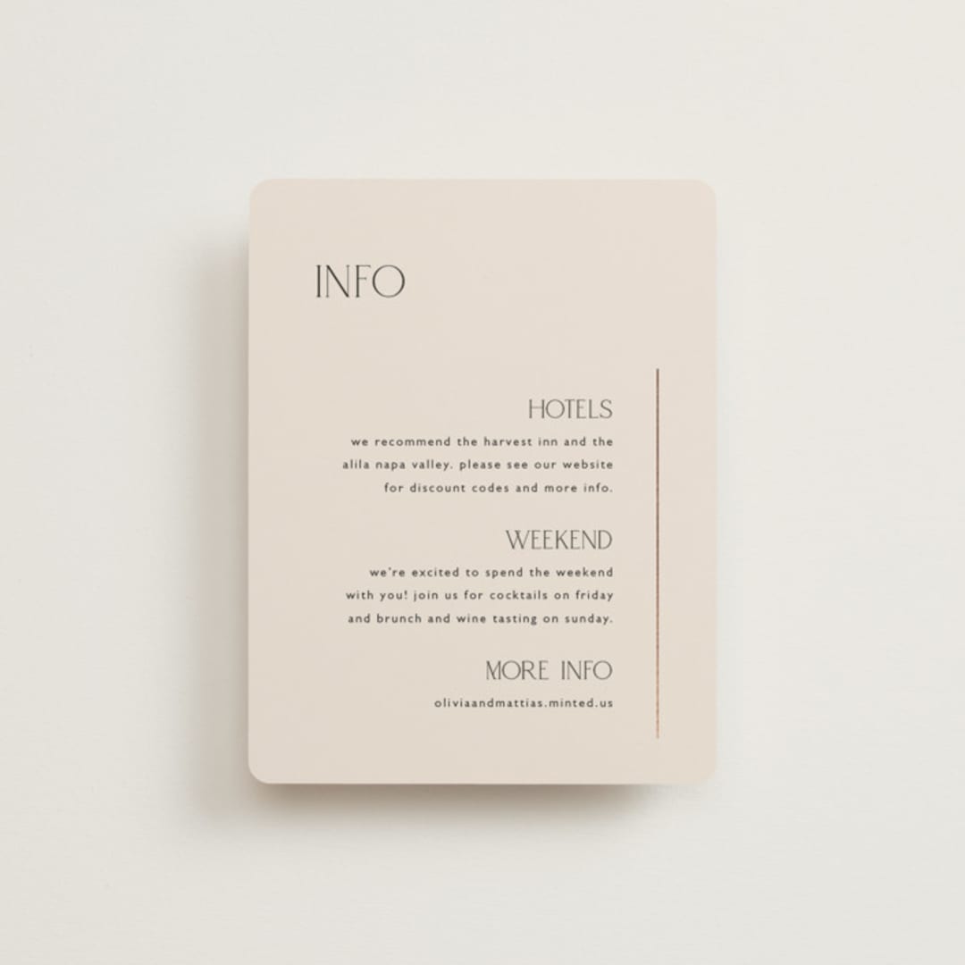 "Modern Corner" - Direction Cards in Linen by Kelly Schmidt - Front