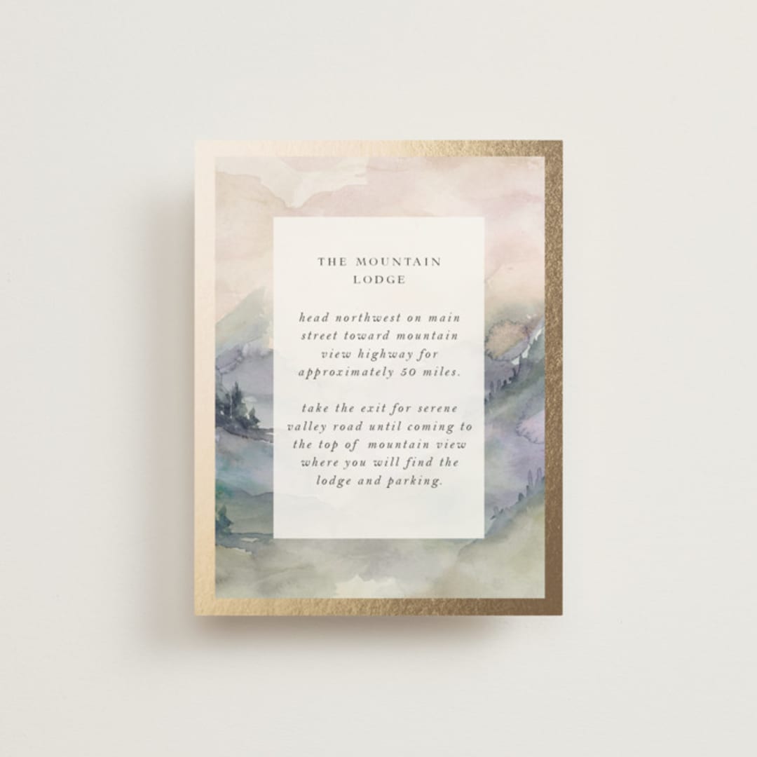 "Mountain" - Direction Cards in Latte by Lori Wemple - Front