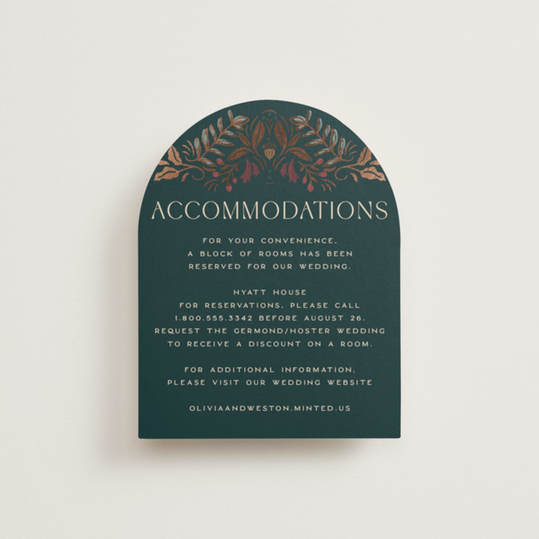 "Autumnal Arch" - Direction Cards in Deep Sea by Erin German - Front