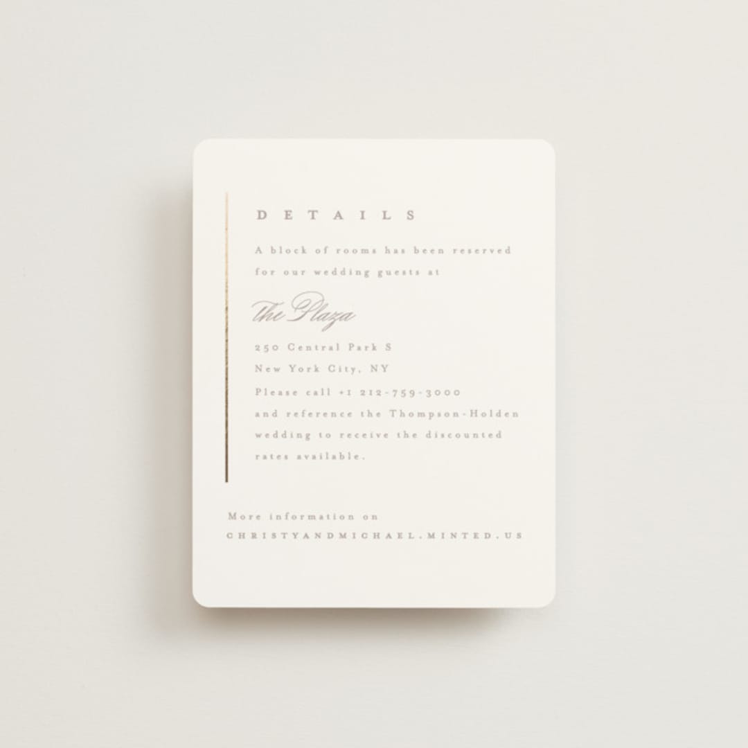 "Ampersand glam" - Direction Cards in Powder by Creo Study - Front