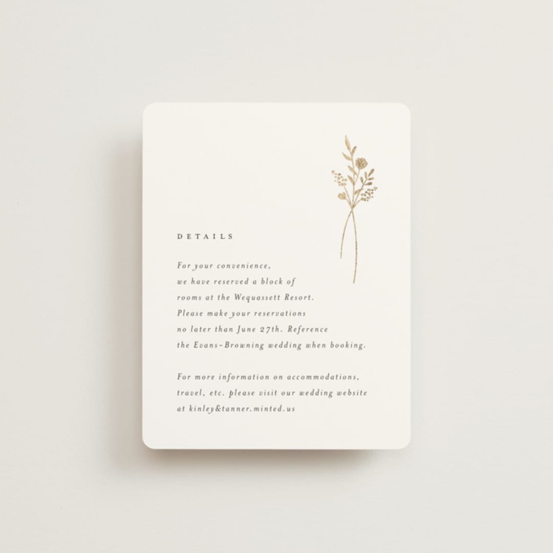 "Wildflower" - Direction Cards in Cotton by Jennifer Postorino - Front
