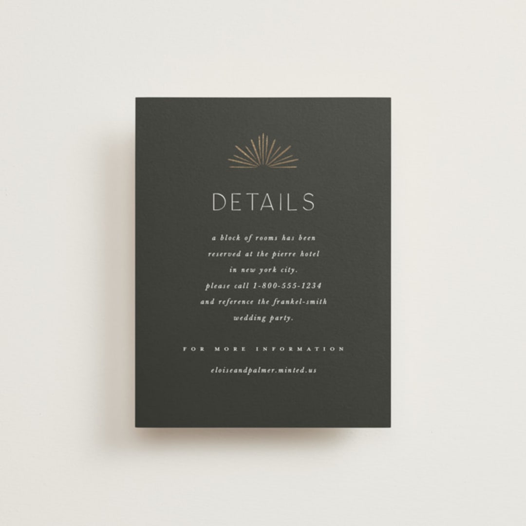 "Fringe" - Direction Cards in Midnight by Leah Bisch - Front