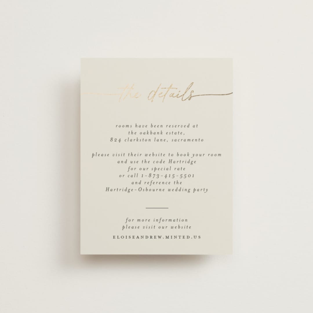 "silk" - Direction Cards in Linen by Pippa Shaw - Front