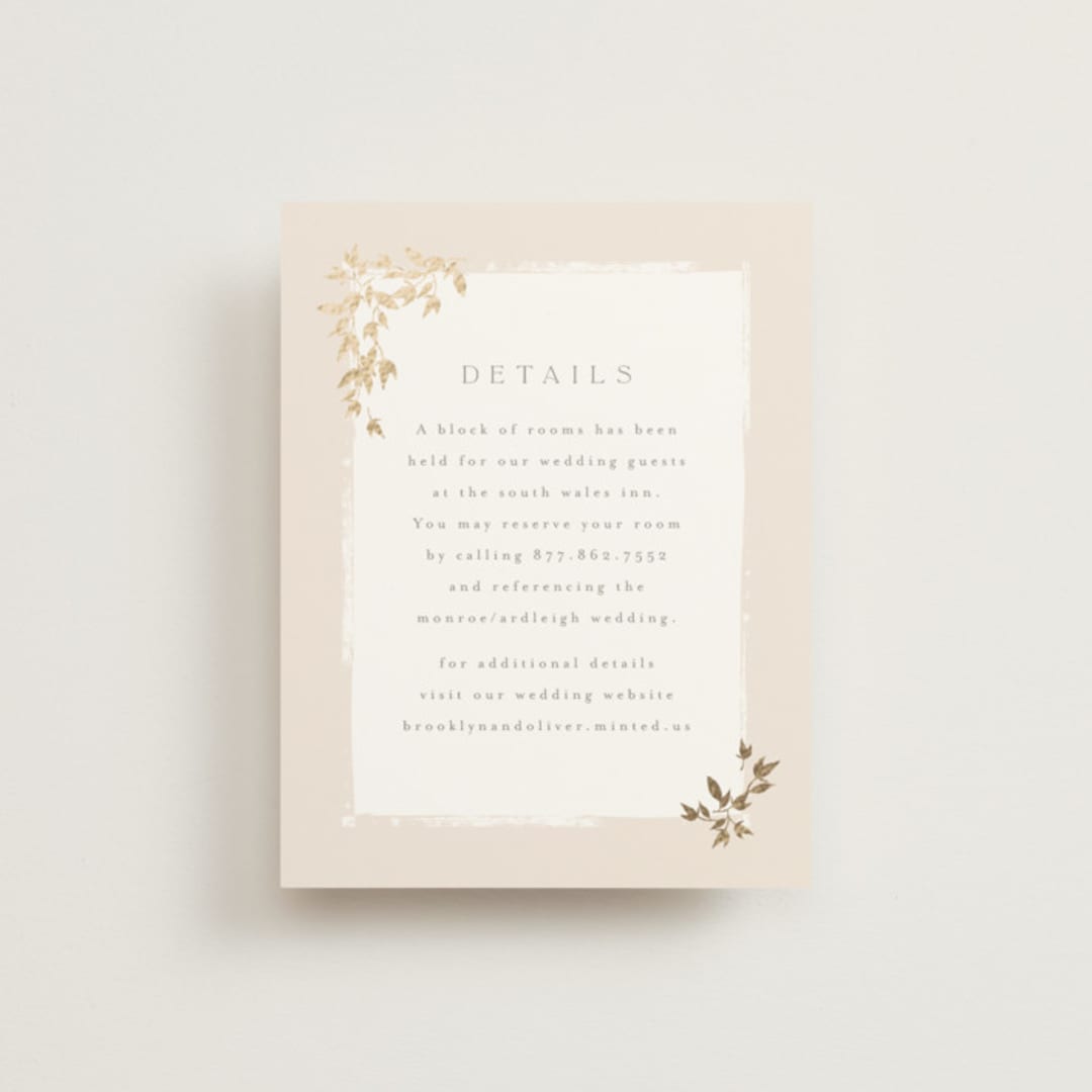 "Everly" - Direction Cards in Latte by Kristie Kern - Front