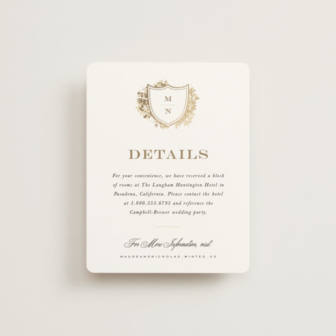 "Heritage" - Direction Cards in Honeysuckle by Leah Bisch - Front